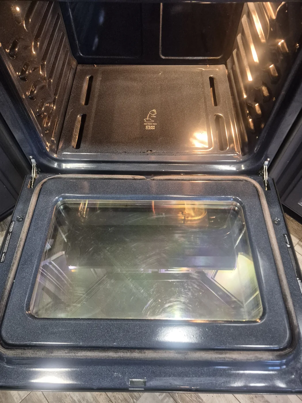 Oven interior after a deep clean